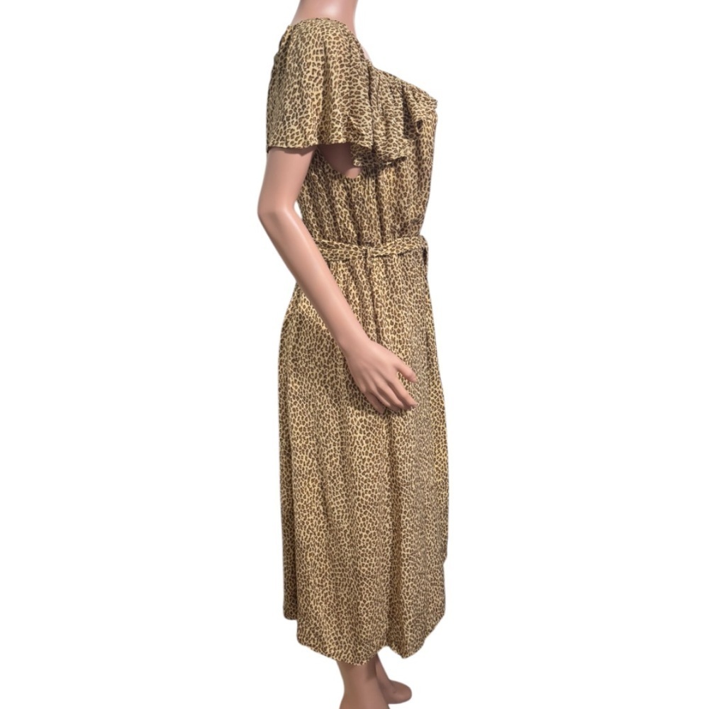 ANTHROPOLOGIE Women’s Bolano Leopard Print Midi Dress - Picture 6 of 16